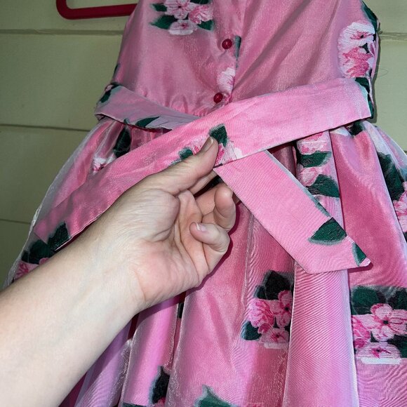 PIPPA & JULIE Pink and green floral toddler dress - Picture 6 of 9